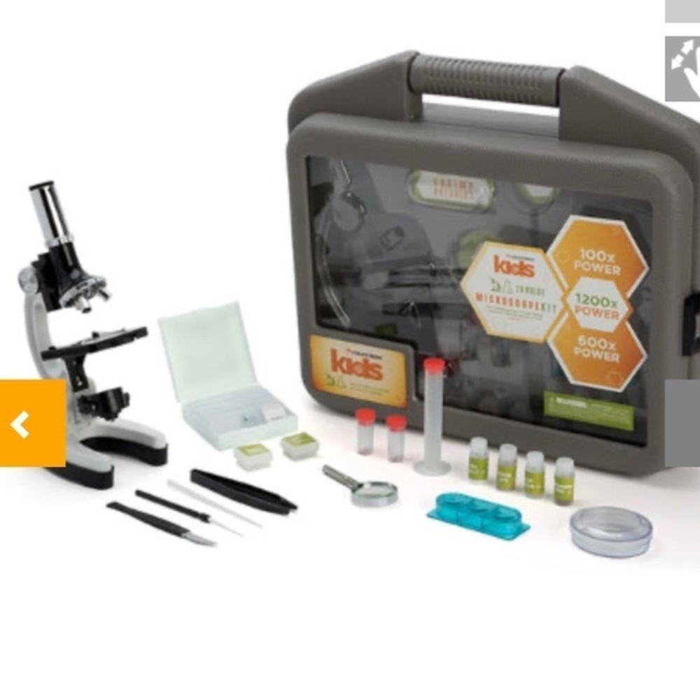 Kids Microscope Set with Accessories - Gray